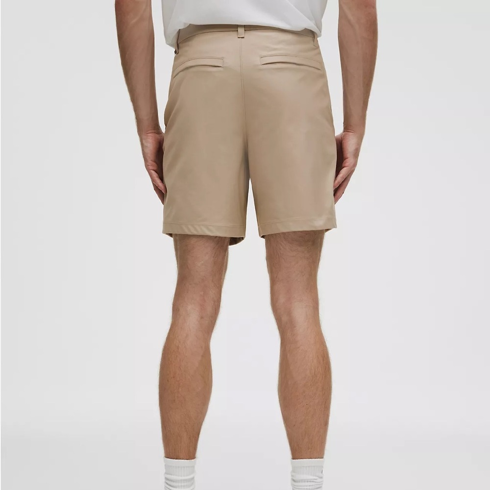 lululemon athletica Men's Beige Flat Front Shorts